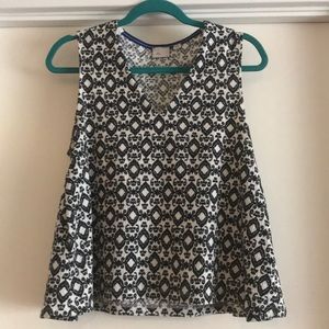 Anthropologie Black and White Top